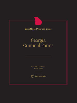 cover image of Georgia Criminal Forms
